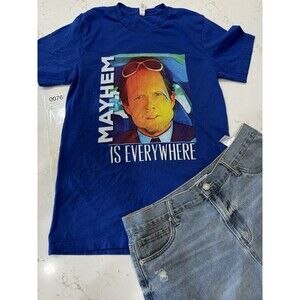 Mayhem Allstate Insurance Mascot Raglan 3/4 Sleeve medium